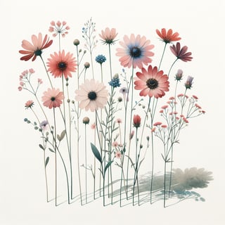 Watercolor Wildflower Arrangement