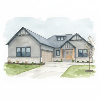 House Art in Watercolor, Pencil, Charcoal