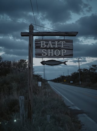 Florida Folk Gothic Bait Shop Sign