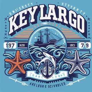 Key Largo University Style T-Shirt