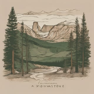 Yellowstone National Park Sketch Design
