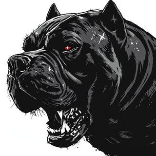 Monochrome Cane Corso Illustration