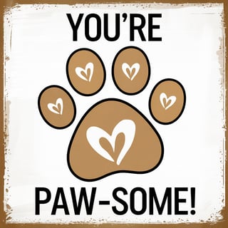 Cute Dog Paw Print Clipart