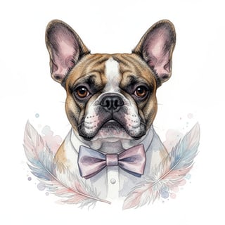 French Bulldog Wedding Portrait