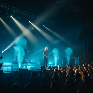 Cinematic Blue Concert Lighting