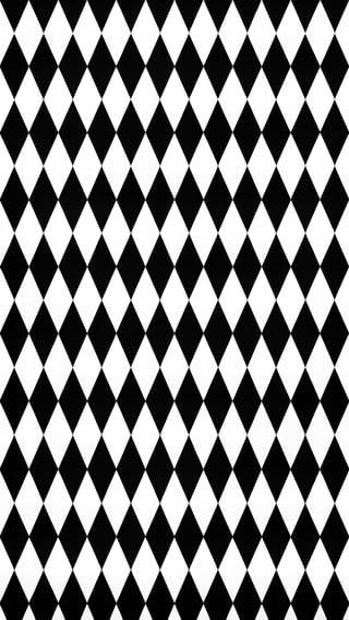 Black and White Harlequin Diamond Pattern