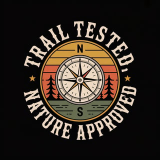 Retro Trail Patch T-Shirt Design