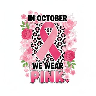 Breast Cancer Awareness Pink Ribbon Design