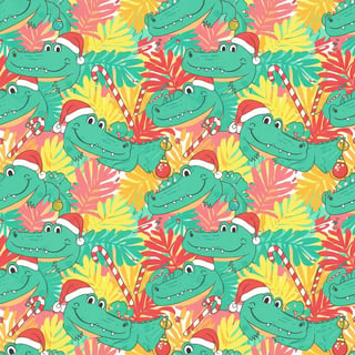Holiday Alligator Pattern