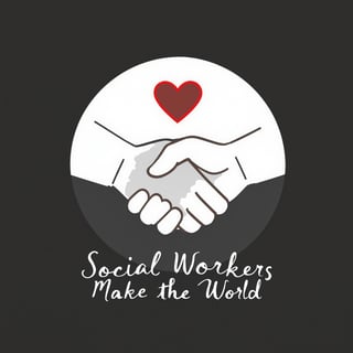 Hands Shaking with Heart Illustration