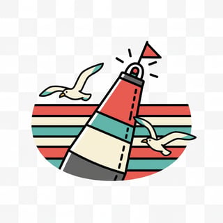 Bright Animated Buoy Marker Clip-Art
