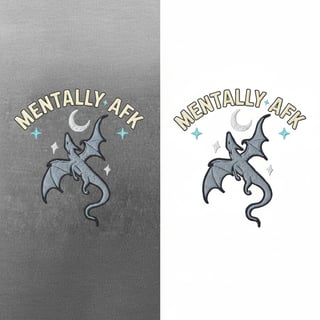 Mentally AFK Embroidery & Vector Design
