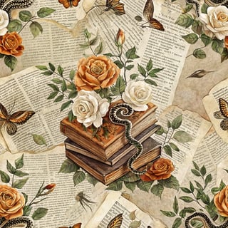 Ripped Paper Witch Potion Collage