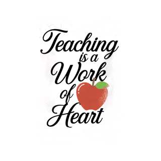 Teaching Heart Typography Art