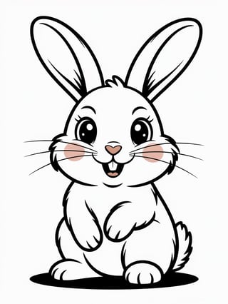 Cute Californian Rabbit Vector Art