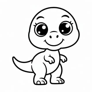 Cute Animated Nursery Dinosaur Art
