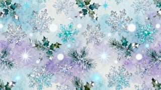 Icy Silver Turquoise Snowflake Design