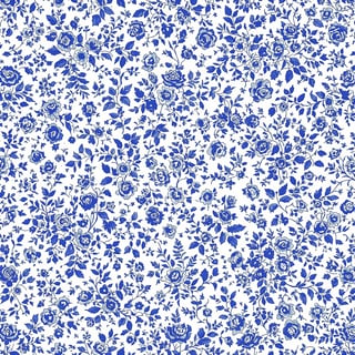 Vintage Toile de Jouy Blue Pattern