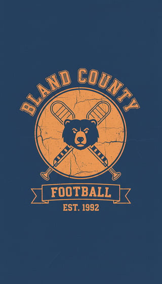 Vintage Bland County Football Graphic