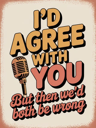 Vintage Sarcastic 70s Typography Design