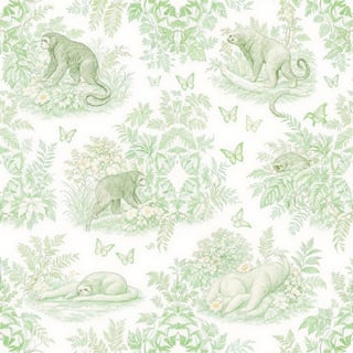 Seamless Tropical Toile de Jouy Pattern