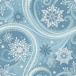 Elegant Snowflakes Seamless Background