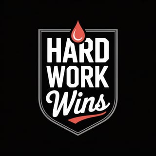 Hard Work Wins Crest Design