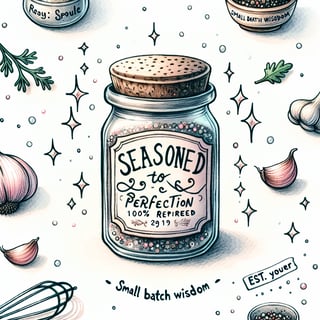 Charming Hand-Drawn Spice Jar Illustration