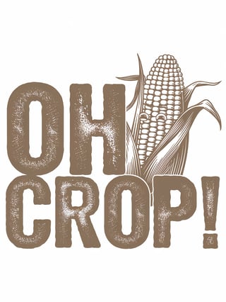 Vintage Oh Crop! T-Shirt Design