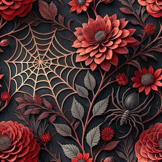 3D Spooky Floral Design