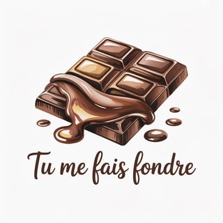 Minimalist Melting Chocolate T-Shirt Art