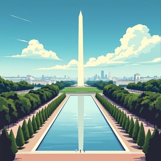 Art Deco Washington DC Travel Poster
