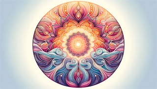 Glowing Sunset Mandala Pattern