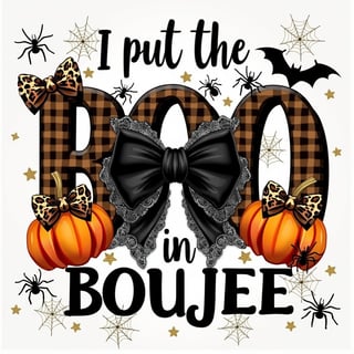 Glamorous Halloween BOO Illustration