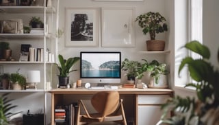 Minimalist Home Office Scene