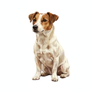Acrylic Brushstroke Jack Russell Illustration