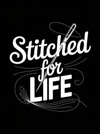 Stitched for Life T-Shirt Design