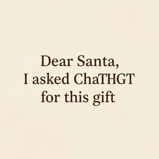 Minimalist Dear Santa Text Design