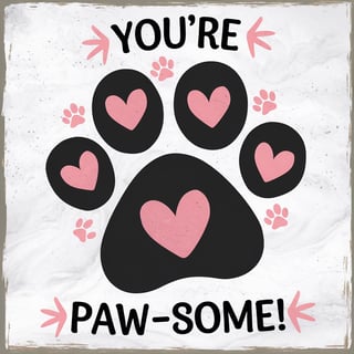 Cute Dog Paw Print Clipart