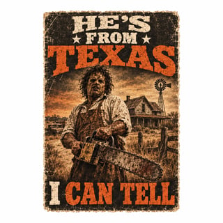 He's From Texas — Vintage Horror Poster