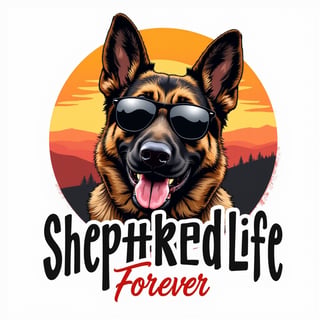 German Shepherd Vintage T-Shirt Design