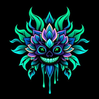 Symmetrical Fantasy Flower Illustration