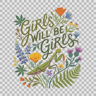 GIRLS WILL BE GIRLS Mantis Floral Graphic