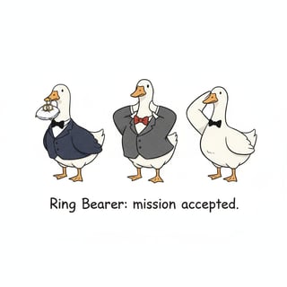 Ring Bearer Geese Design