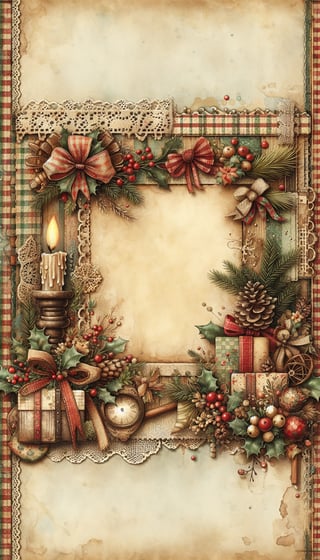 Vintage Christmas Junk Journal Paper