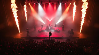 Cyber-Metal Band Live on Huge Stage
