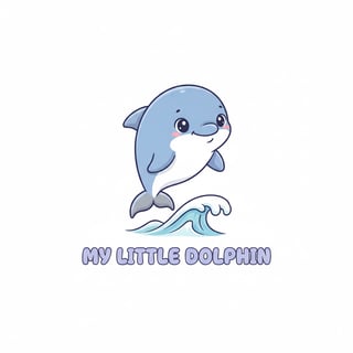 Adorable Baby Dolphin Illustration