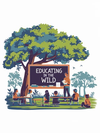 Outdoor Classroom Illustration