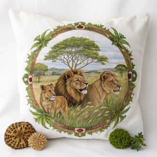 Elegant African Lion Composition