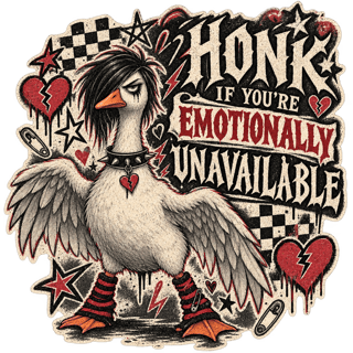 Vintage Emo Goose Graphic